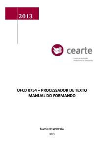 UFCD 0754 - Processador de Texto