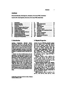 Ullmann's Encyclopedia of Industrial Chemistry,7th Ed. - Acetone PDF