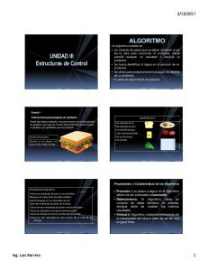 UNIDAD III -Estructura de Control y Expresiones