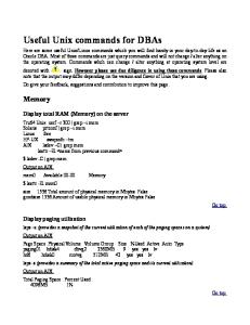 Useful Unix Commands for DBAs