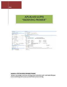 User Manual Aplikasi LUPIS 1.3.0 Untuk Promotif Skrining