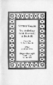 Vettius Valens- The Anthology, Book II (Concl) &amp; Book III