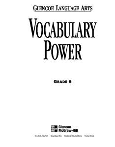Vocabulary Power Workbook g6
