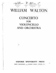 Walton Cello Concerto (Pn, Vc)