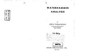Water Hammer Analysis by J. Parmakian