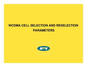 WCDMA CELL SELECTION AND RESELECTION PARAMETERS 2