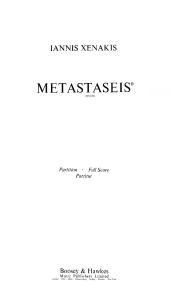 Xenakis, Iannis - Metastaseis B (1953-54) (Full Score)