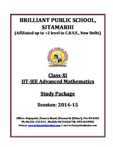 XI Mathematics IIT JEE Advanced Study Package 2014 159