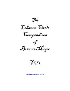 ZLebanon Circle - Compendium of Bizarre Magic