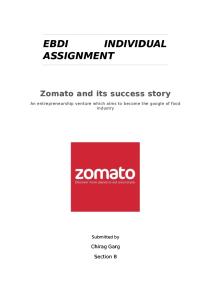 Zomato's success story