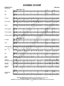 Zombie Stomp - Rob Grice - grade 1.5 - conductor score